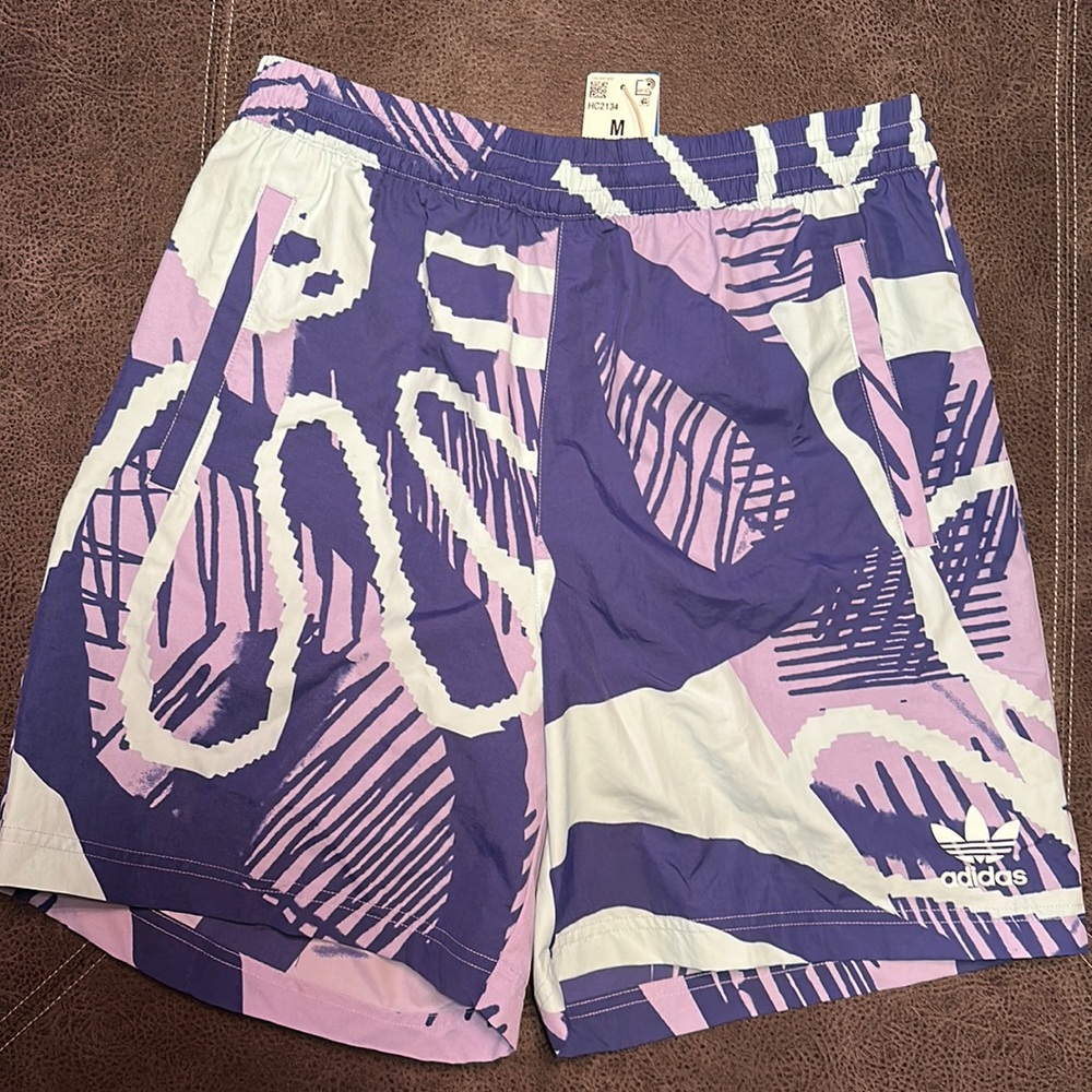 adidas Originals Men’s Adiplay Allover Print Shorts Size M